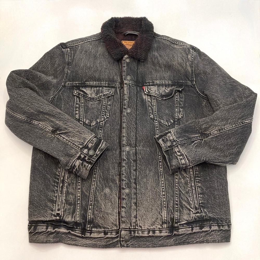 Levis‎ Type III Sherpa x Justin Timberlake Denim Trucker Jacket Faux Fur Mens XL